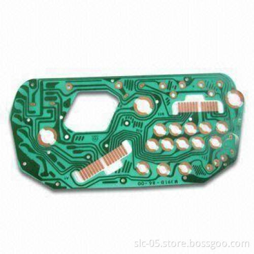 Single side flexible PCB, green solder mask and 0.6mm board thickness for the automotive electronic